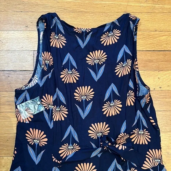 ModCloth Button Front Back Tie Floral Top, size Small - Picture 9 of 11